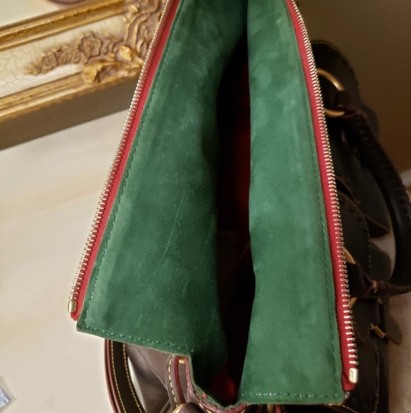 ❤ Dooney  Florentine Double Pocket Satchel Tmoro - Picture 8 of 15